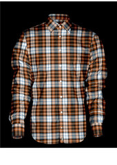 Men plaid textured check shirt winter season .
