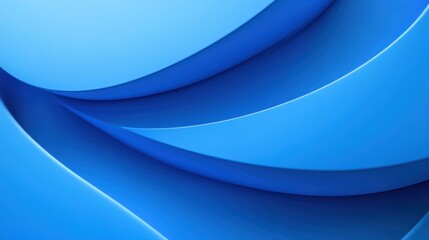 Obraz premium Abstract Blue Curved Shapes