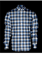 Men plaid textured check shirt winter season .
