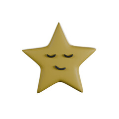 golden star isolated on white