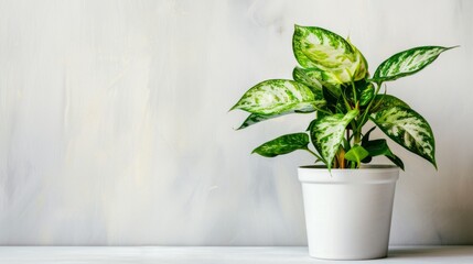 Modern indoor plant isolate on white background