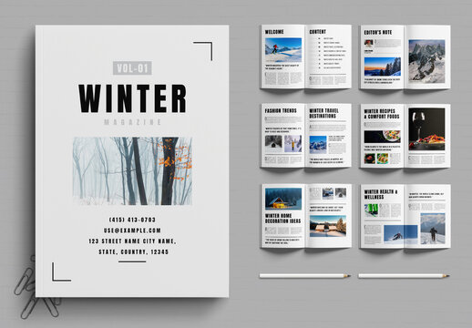 Winter Magazine Template