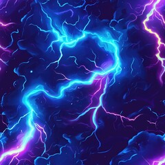 Electric Blue Jagged Lightning Pattern Background
