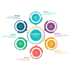 business infographic template colorful circles layout