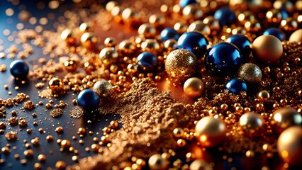 water drops on blue background