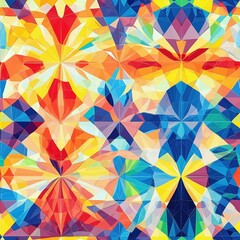 Colorful Thai Kaleidoscopic Pattern Design