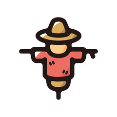 Scarecrow outline icon for graphic design, apps and websites