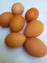 eggs fresh on white background
