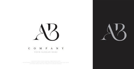 Initial AB Logo Design Vector 