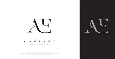 Initial AE Logo Design Vector 