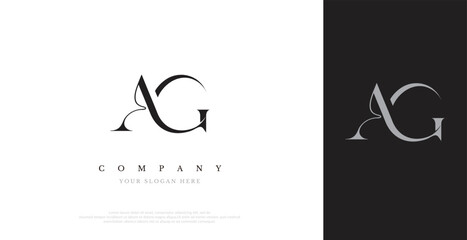Initial AG Logo Design Vector 