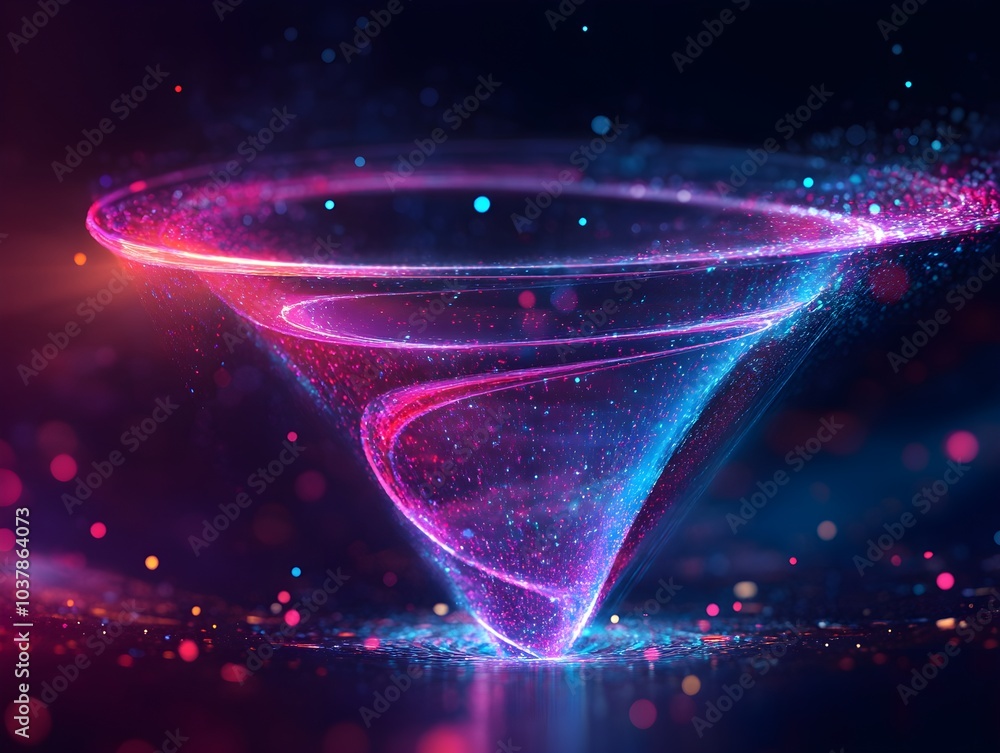 Poster abstract neon vortex glowing swirl energy flow 3d render futuristic background