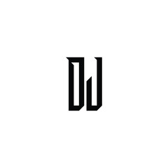 DJ monogram logo design letter text name symbol monochrome logotype alphabet character simple logo