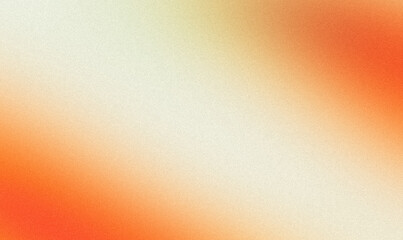 Red orange retro color flow grainy gradient with white backdrop design, Abstract pastel colors Retro noisy texture.