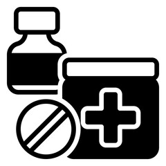 Lamp icon, glyph icon style