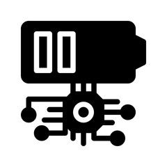 Icon Low Battery With Style Glyph