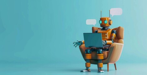 Ai Chatbots working and chatting in computer