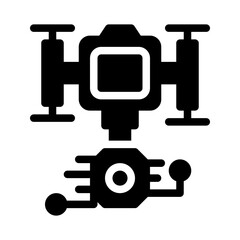 Icon Drone With Style Glyph