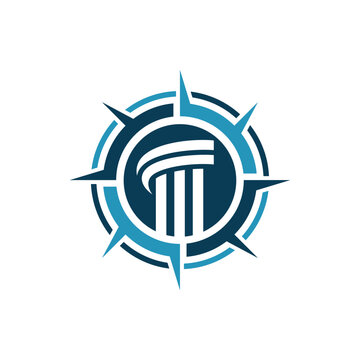 Law Compass Logo Icon Design