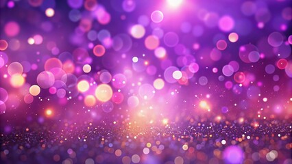 A mesmerizing 3D animation showcasing luminous purple bokeh beams dancing over a vivid purple-pink gradient background,