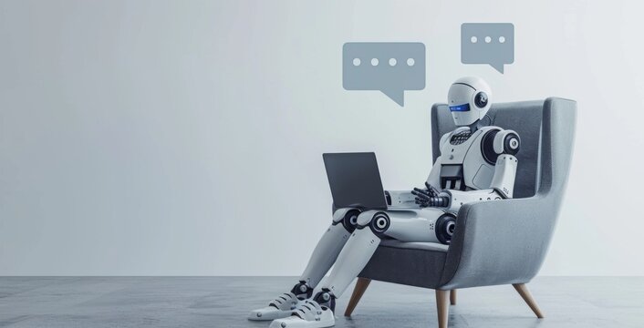 Ai Chatbots working and chatting in computer