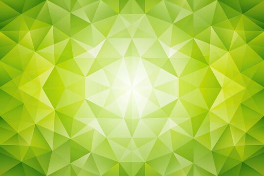 Abstract lime color background with symmetrical polygons triangles and concave geometries