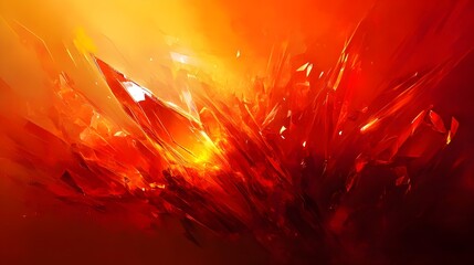 Abstract Red and Orange Crystal Background Texture
