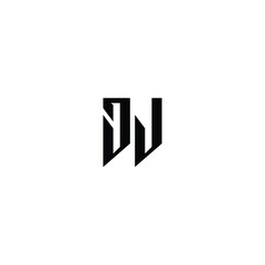 Obraz premium DJ monogram logo design letter text name symbol monochrome logotype alphabet character simple logo