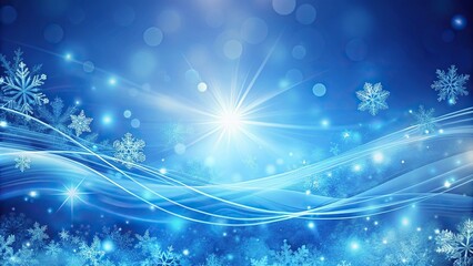 Abstract blue winter background with leading lines