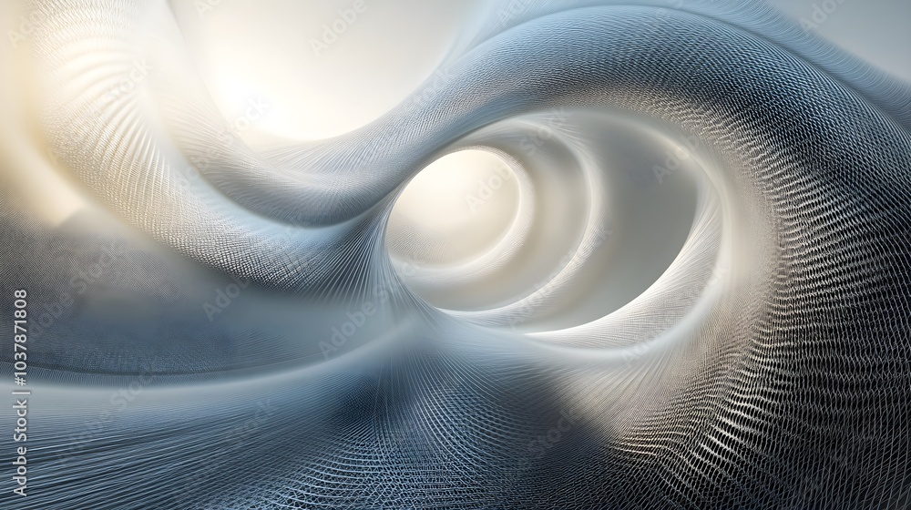 Poster abstract 3d swirling pattern futuristic technology digital art geometric background