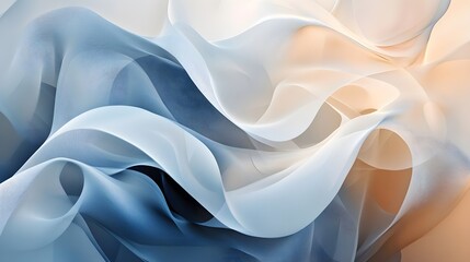 Obraz premium Abstract Background with Swirling Blue and Peach Tones