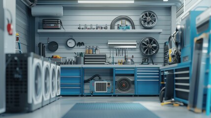 Well-Equipped Garage Workshop