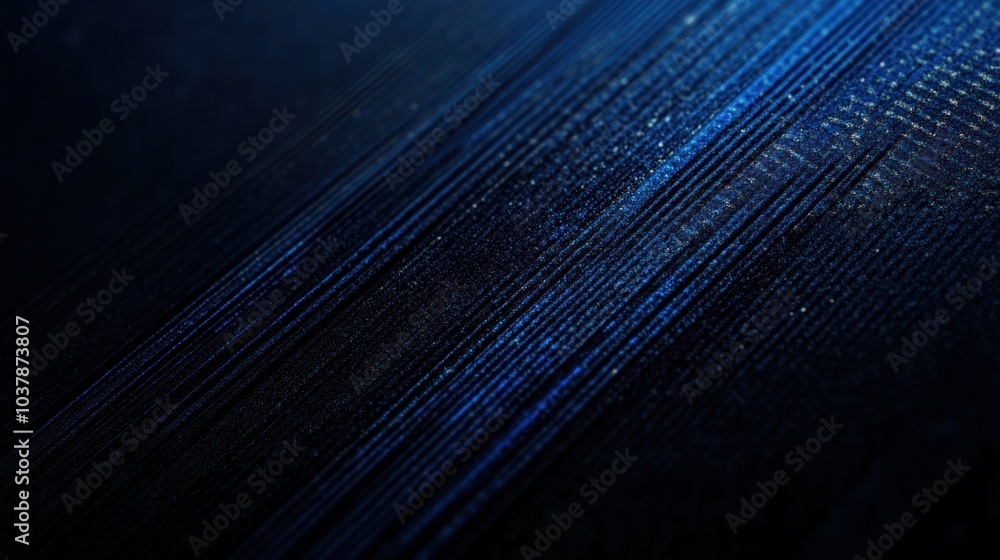 Poster abstract dark blue lines with textured surface and light patterns