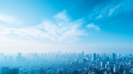 City Skyline Under Blue Sky and White Clouds