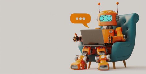 Ai Chatbots working and chatting in computer