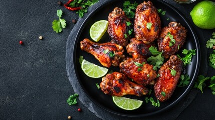 Crispy Chicken Wings with Lime and Herbs