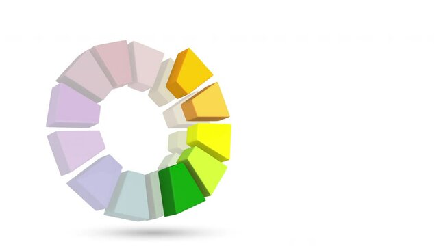  Analogous color scheme of green,yellow green,yellow,orange yellow,orange