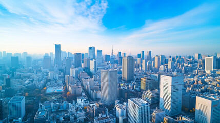 City Skyline Under Blue Sky and White Clouds