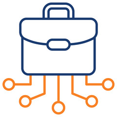 Virtual Workforce  Icon Element For Design