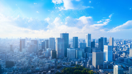 City Skyline Under Blue Sky and White Clouds