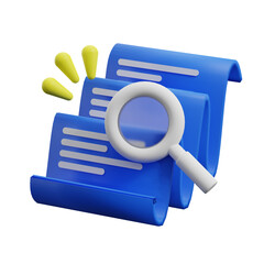 3d render of an empty documents
