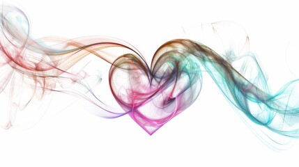 Naklejka premium a heart beating in rhythm with the pulse of the universe, with waves of energy rippling outward