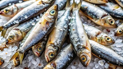 Obraz premium Close-up of salty sardines in a tin can