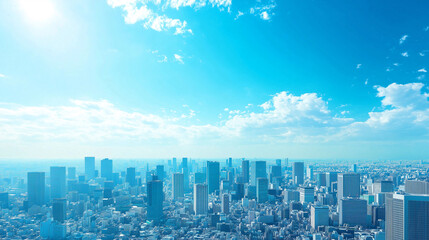 City Skyline Under Blue Sky and White Clouds