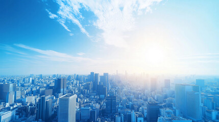 City Skyline Under Blue Sky and White Clouds
