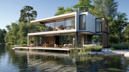 Modern Villa with Pool and Tropical Landscaping