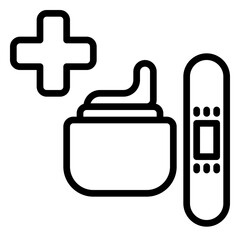 Obraz premium Brush icon, line icon style