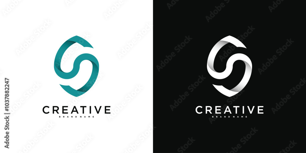 Canvas Prints Modern initial letter S logo design template. Premium Vector