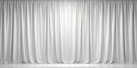 Close-up of textured white background curtain