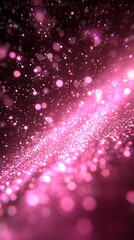 Pink Glitter Bokeh Background with Lights and Texture